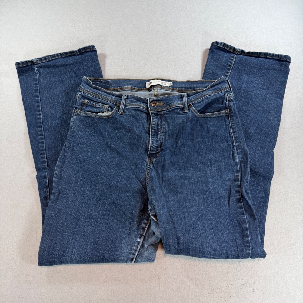 Levis 512 Bootcut Jeans Womens 16 Perfectly Slimming Medium Wash Blue Denim